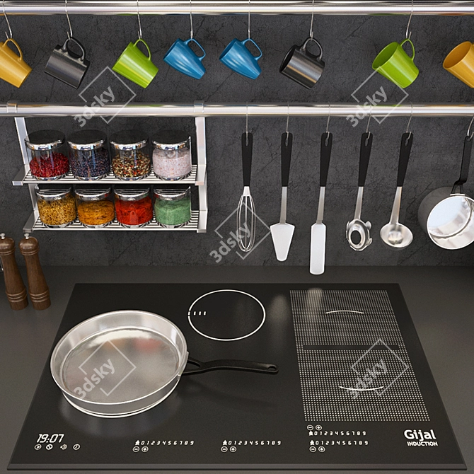 Kitchen Decor Set - 3 | Stylish Kitchen Accessories 3D model image 2