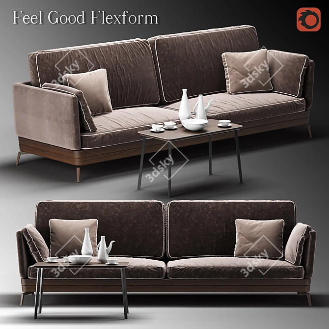 Cozy Comfort Sofa 3D model image 1