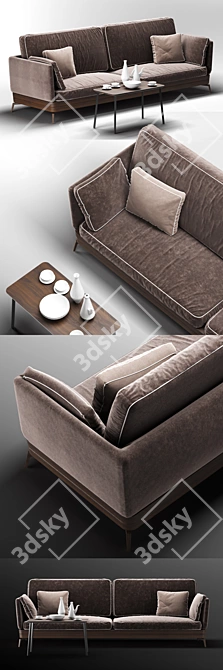 Cozy Comfort Sofa 3D model image 2