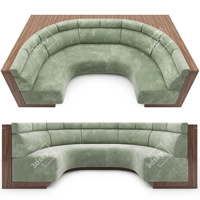 Luxury Custom Banquette Seating 3D model image 1