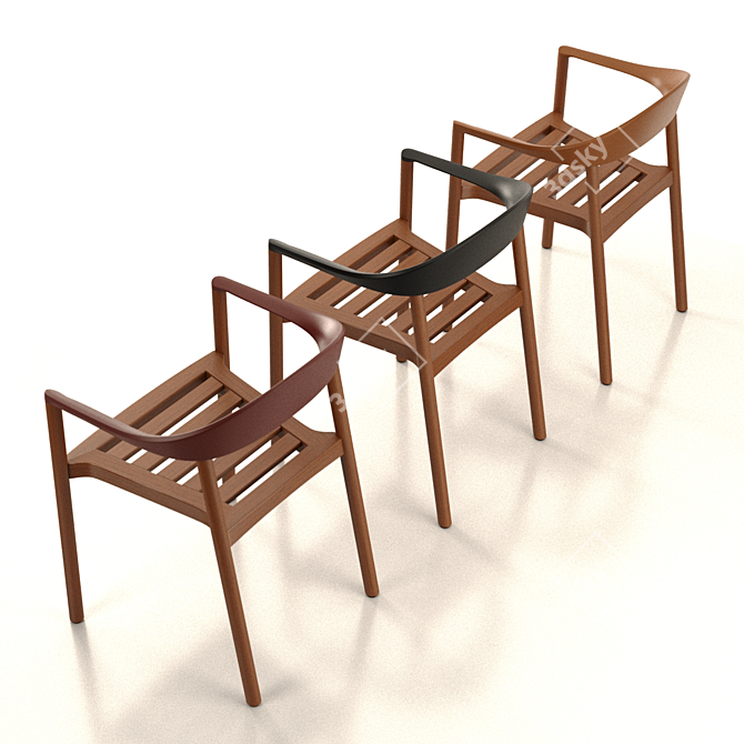 Monza Outdoor Armchair: Stackable Design 3D model image 3