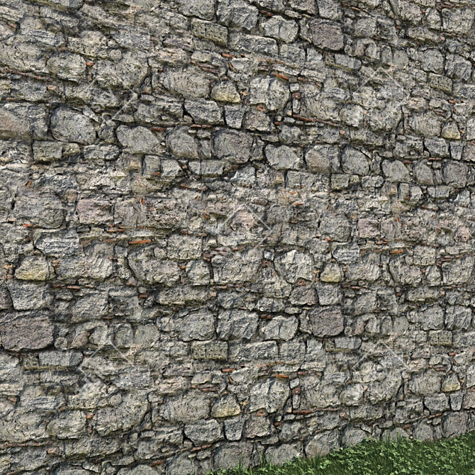 Corona Stone Wall Texture Pack 3D model image 1