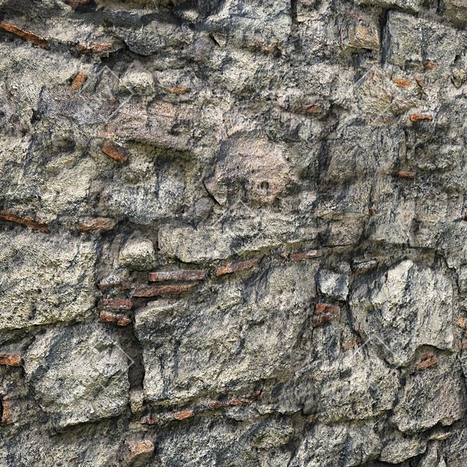 Corona Stone Wall Texture Pack 3D model image 2