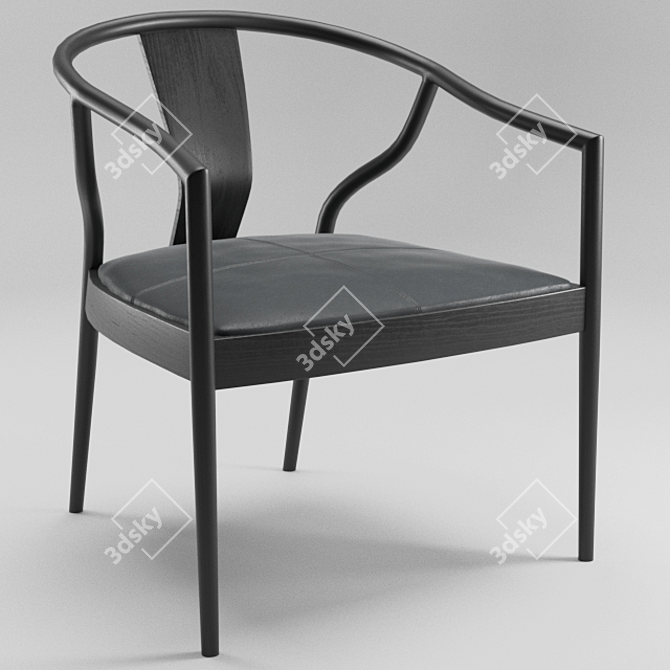 TimeStyle Li Armchair - Sleek and Stylish 3D model image 1