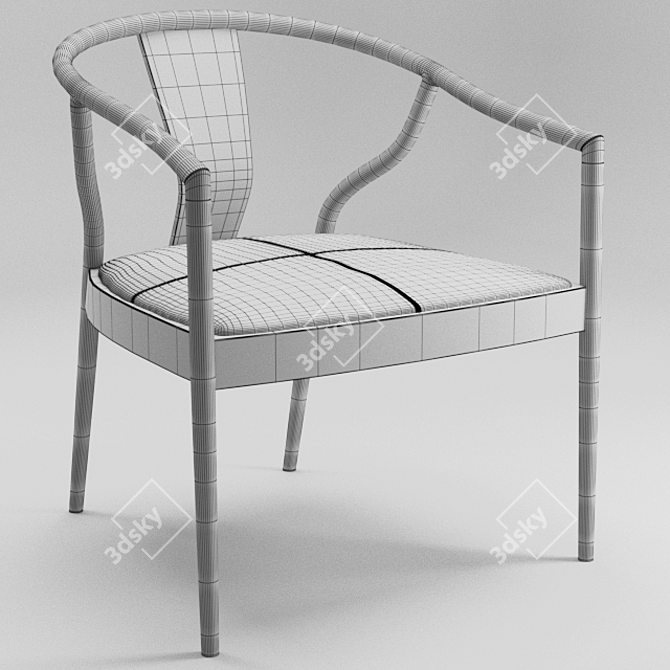 TimeStyle Li Armchair - Sleek and Stylish 3D model image 3