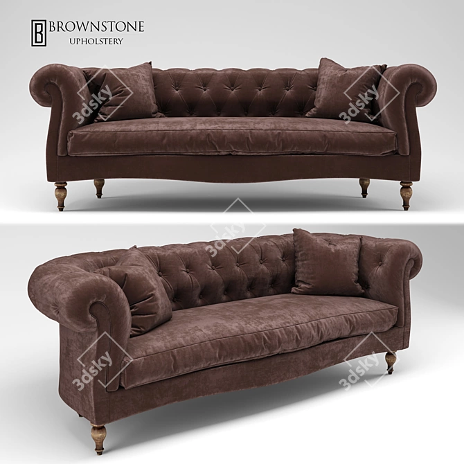 Brownstone Anderson Sofa: Elegant and Timeless Design 3D model image 1