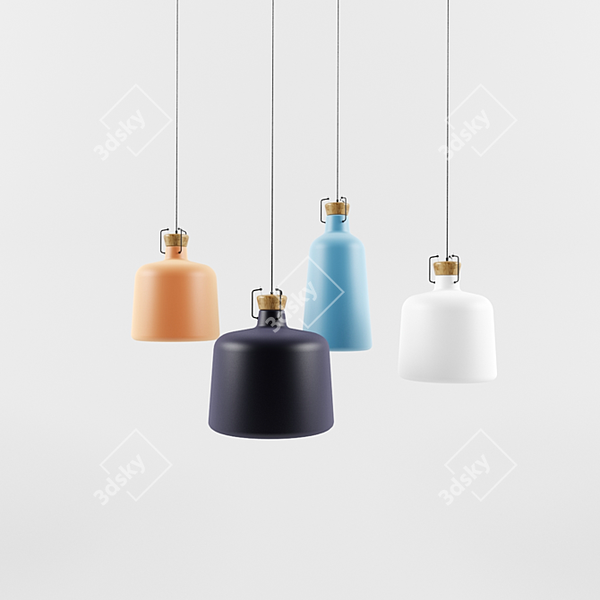 Nordic Glow Pendant Light 3D model image 1