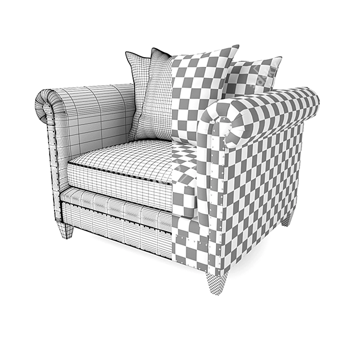 Durham Chair: Stylish and Versatile 3D model image 3