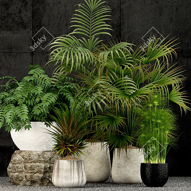 Botanical Bliss: 53 Green Wonders 3D model image 1