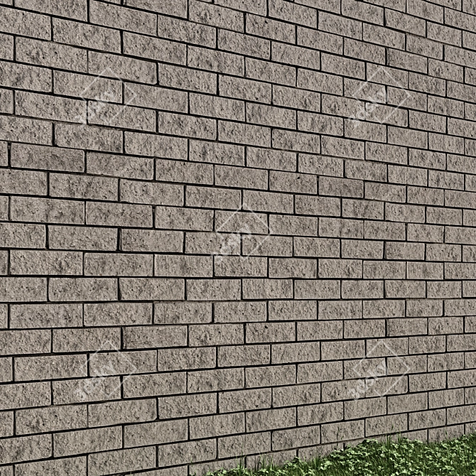 Corona Stone Wall Set 2: 4K Textures + Material 3D model image 1