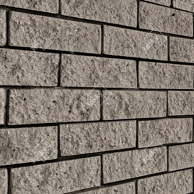 Corona Stone Wall Set 2: 4K Textures + Material 3D model image 2