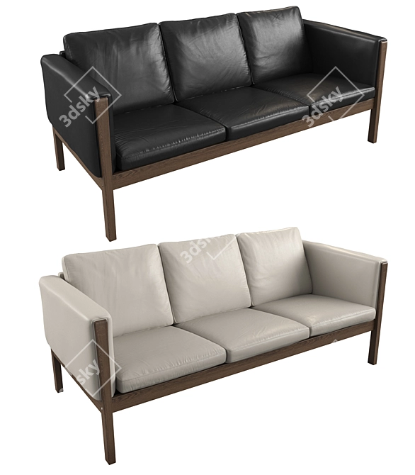 Iconic CH163 Sofa by Carl Hansen 3D model image 2