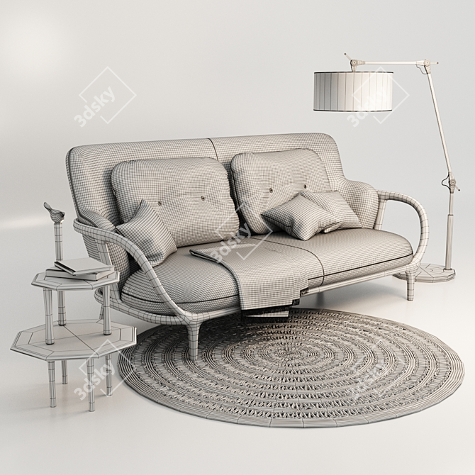Elegant Porada Furniture Set 3D model image 3
