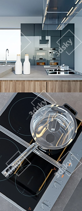 Poliform Varenna Artex: Sleek and Functional Kitchen Elegance 3D model image 3