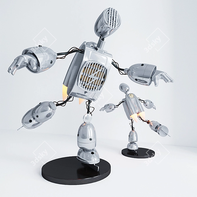 Title: Illuminate, Decorate, Play with Robot 2. 3D model image 1