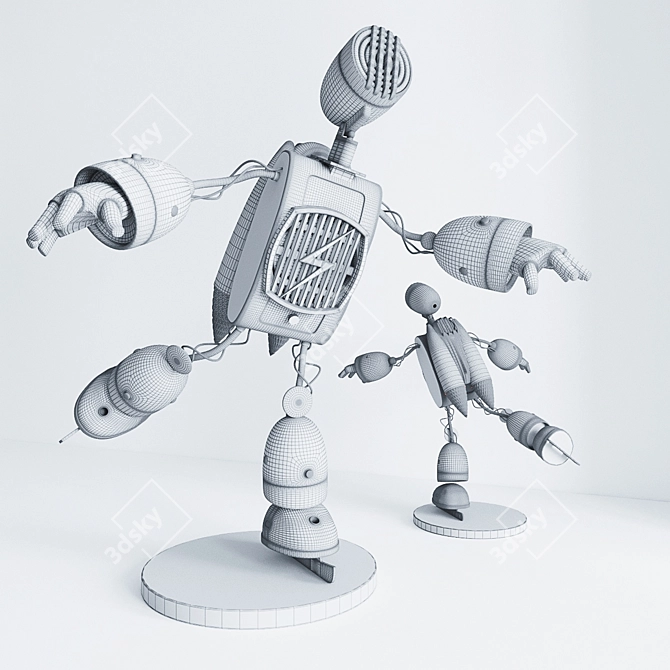 Title: Illuminate, Decorate, Play with Robot 2. 3D model image 2