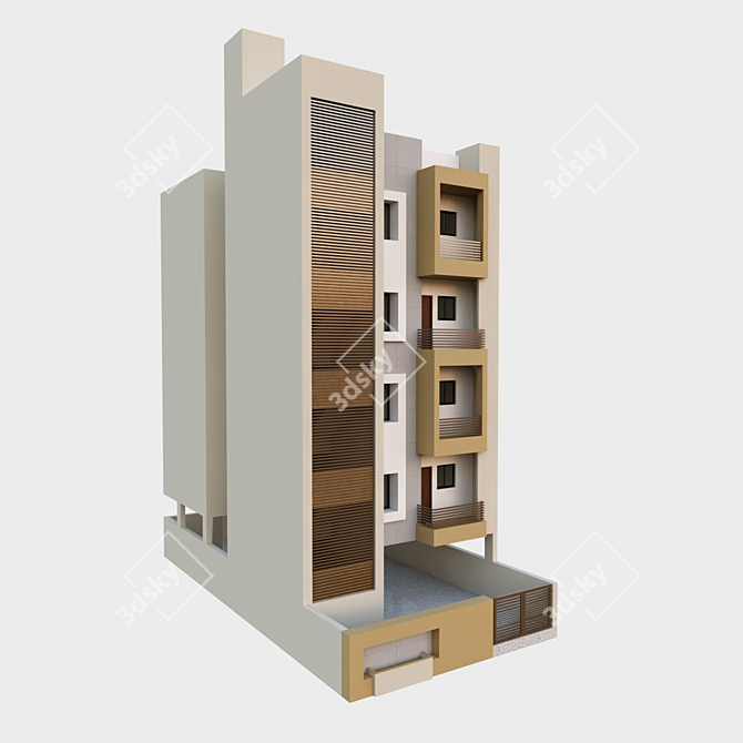 Indian_Residance MultiStory 3D model image 1