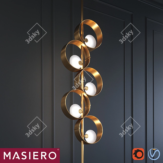 Masiero Sound STL5: Stylish Lighting Fixture with Adjustable Scene 3D model image 1