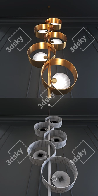 Masiero Sound STL5: Stylish Lighting Fixture with Adjustable Scene 3D model image 3