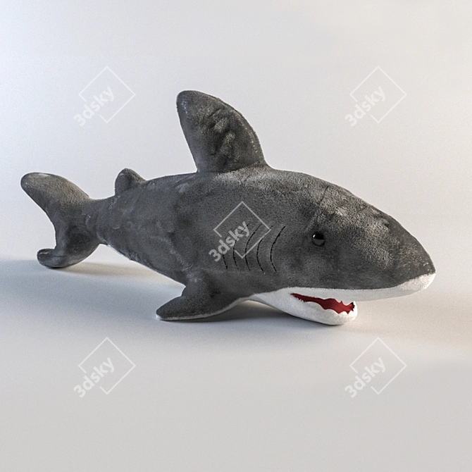 Shark Plush Toy 3D model image 1