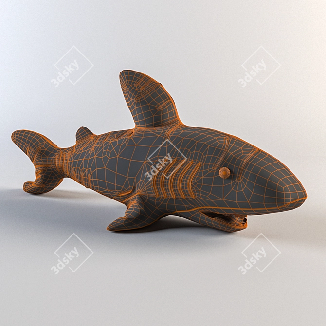 Shark Plush Toy 3D model image 3