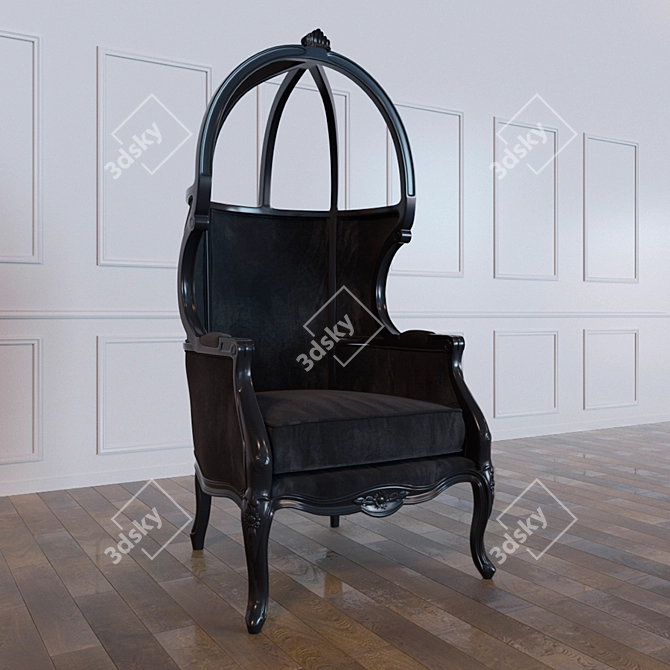 Elegant Wellington Chair 3D model image 1