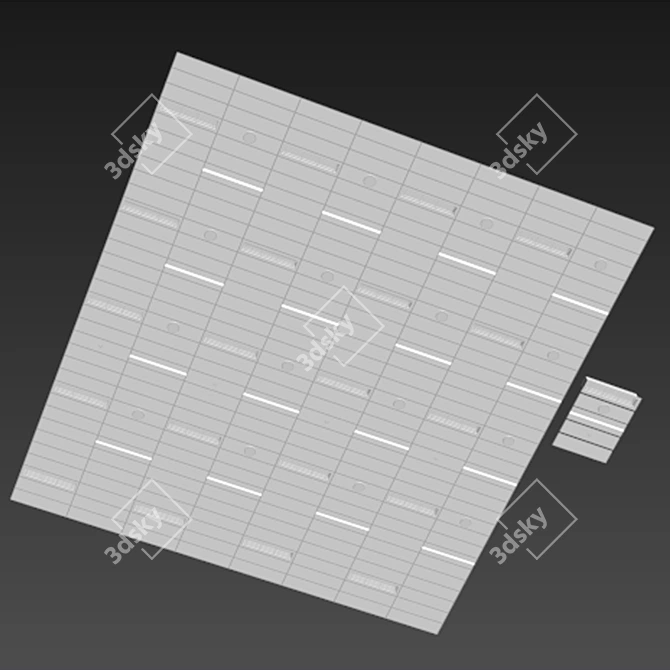 Sleek Armstrong Ceiling Panels 3D model image 3