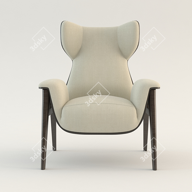 Luxurious Fendi Casa Cerva Chair 3D model image 2