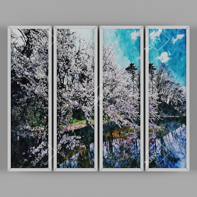 Sakura Aquarelle 2013: Elegant Artistic Design 3D model image 1