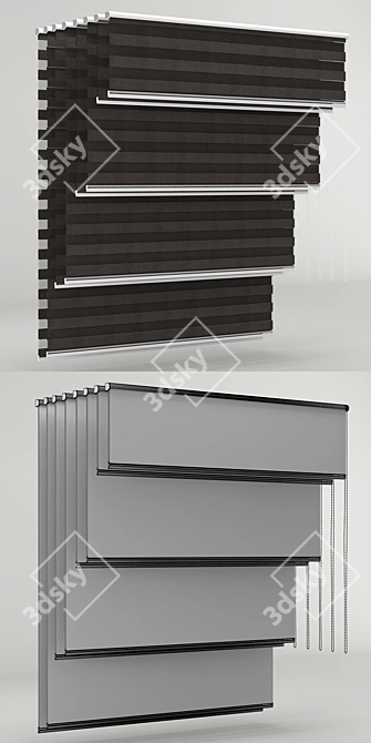 Versatile Day-Night Curtains 3D model image 3