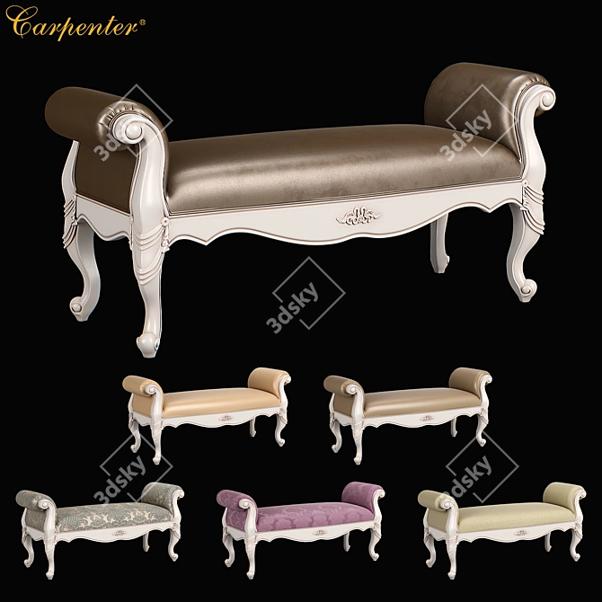 Carpenter Bed Bench - Stylish and Functional 3D model image 2