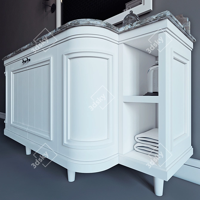 Classic Design Custom Bathroom Furniture 3D model image 2