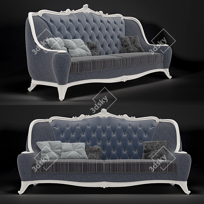 Classic 3-Post Sofa 3D model image 1