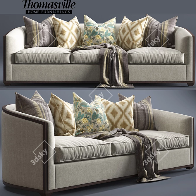 Elegant Arrabel Sofa by Thomasville 3D model image 1