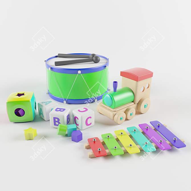 Classic Toy Collection 3D model image 1