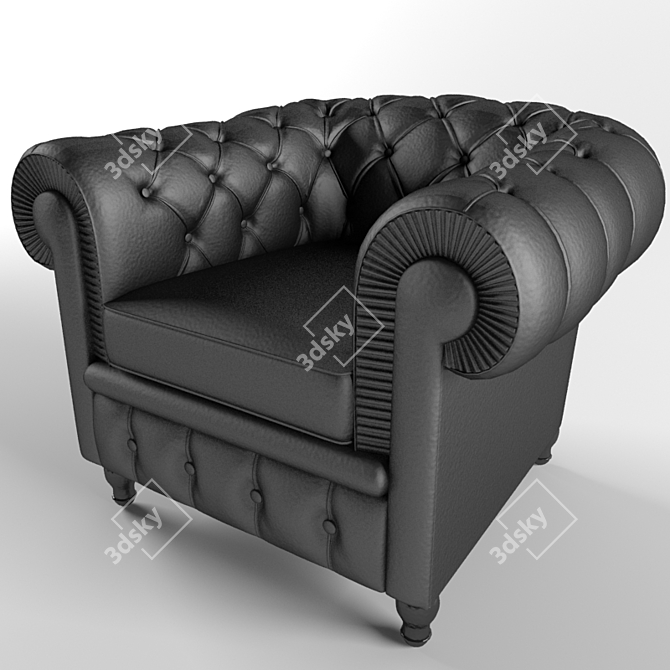 Classic Chester Armchair 2011 3D model image 2
