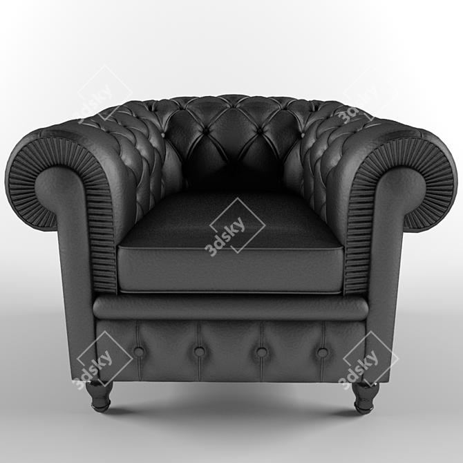 Classic Chester Armchair 2011 3D model image 3