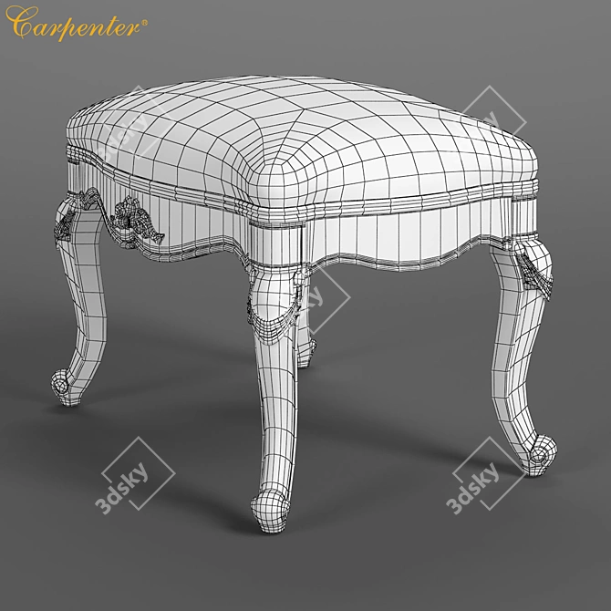 Carpenter Dresser - White Finish 3D model image 3