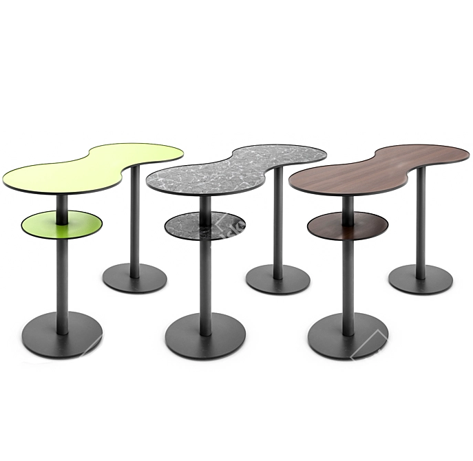 Sleek Wooden Table 3D model image 1