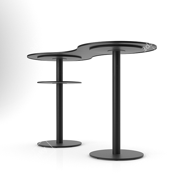 Sleek Wooden Table 3D model image 2