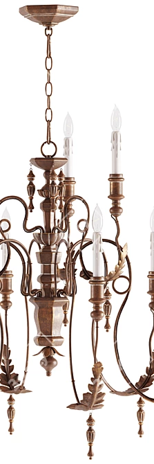 Vintage Copper Quorum Salento Chandelier 3D model image 2