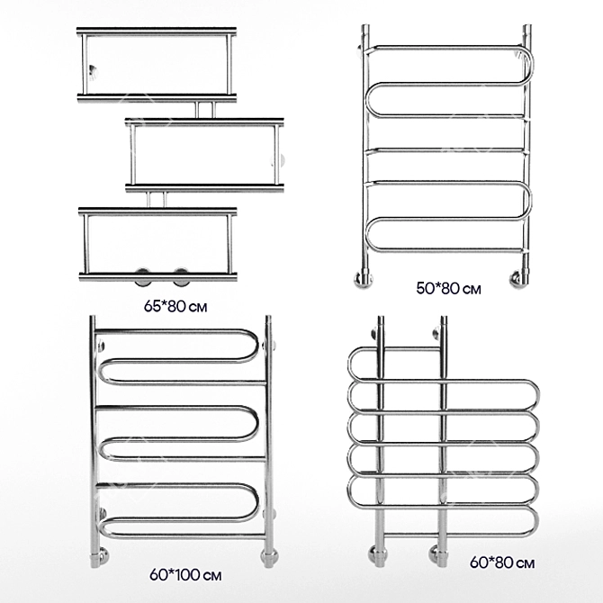 WarmyTowel: Stylish Heated Rail 3D model image 1