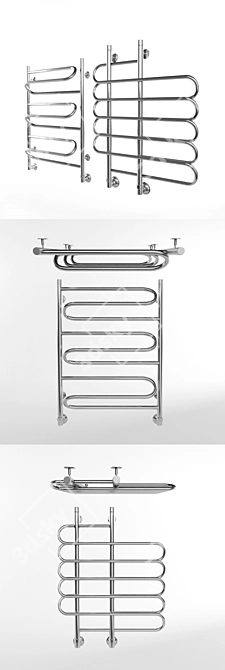 WarmyTowel: Stylish Heated Rail 3D model image 3