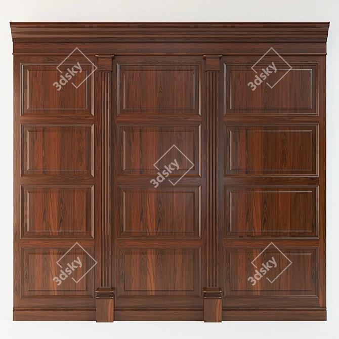 Wood Panel Collection - Six Unique Models 3D model image 1