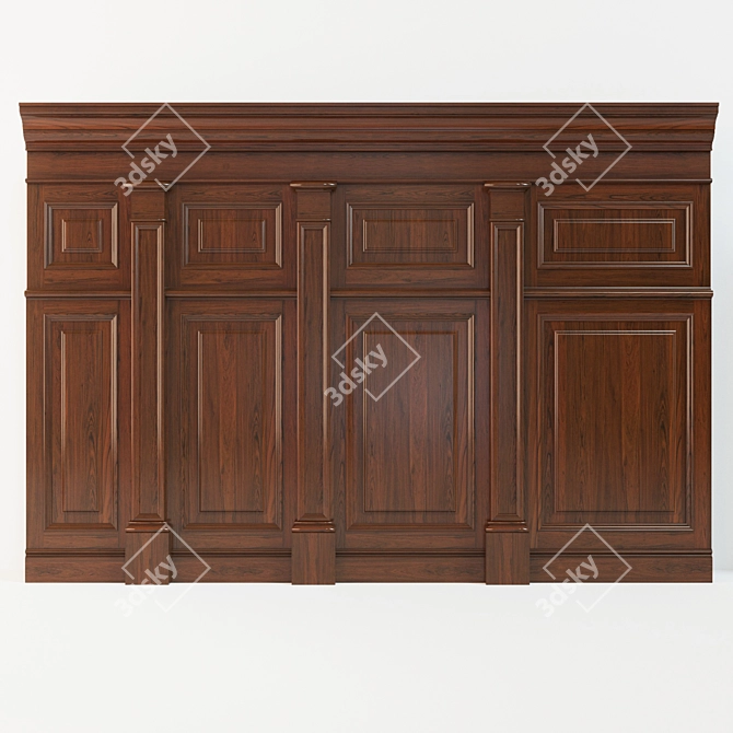 Wood Panels Collection: Eight Attachable Models with UVW Textures 3D model image 1