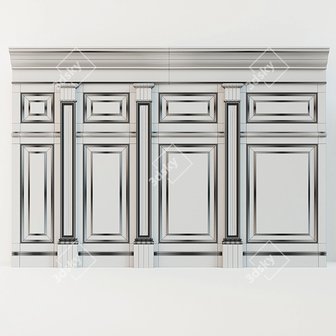 Wood Panels Collection: Eight Attachable Models with UVW Textures 3D model image 2