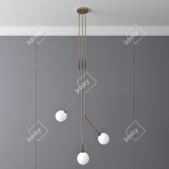 Usona Metal Pendant Lamp 3D model image 1