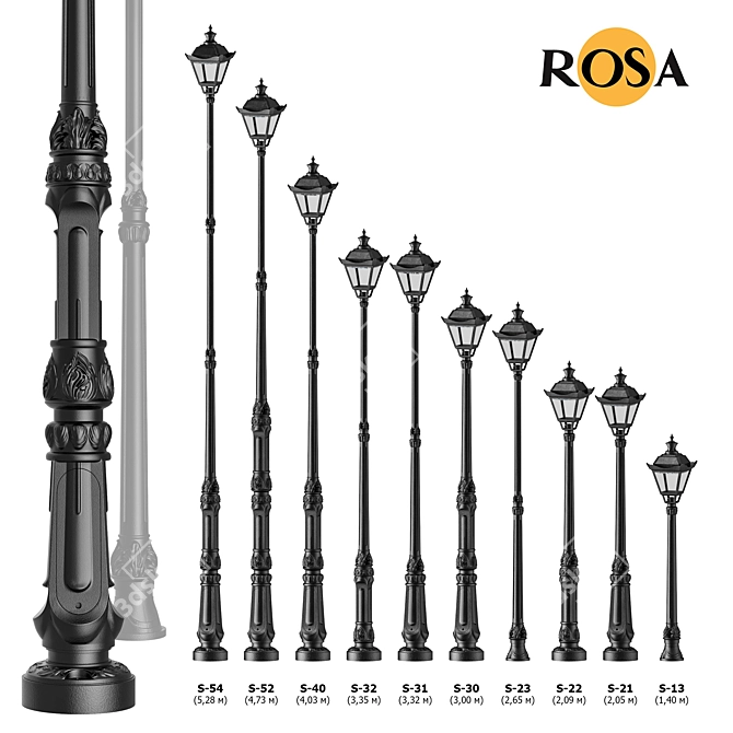 ROSALight Park Luminaire OS-1 LED 3D model image 2