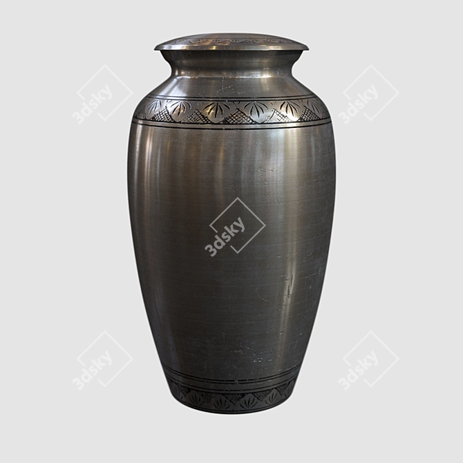 Elegant Metal Vase: VRay Ready 3D model image 1