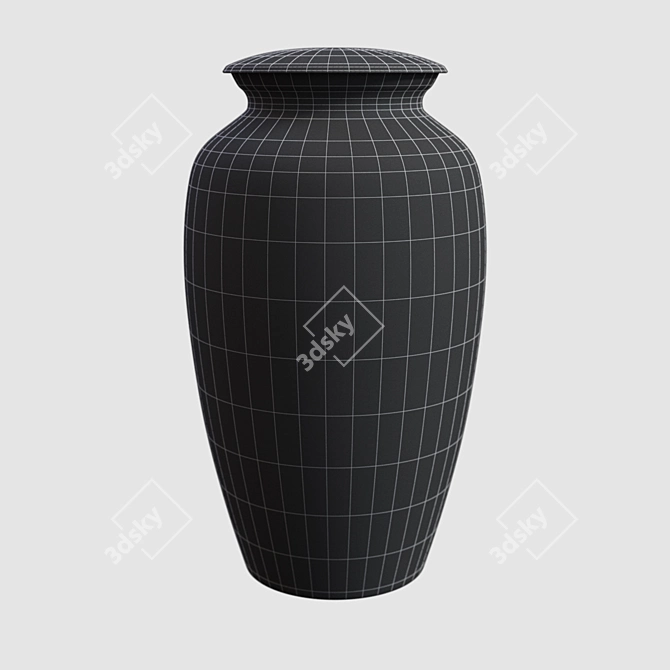 Elegant Metal Vase: VRay Ready 3D model image 2